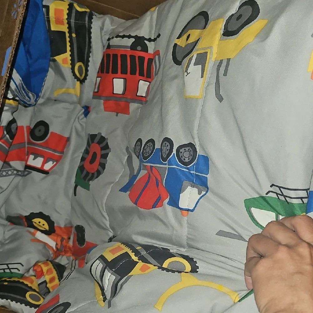Colorful Construction Vehicle Blanket